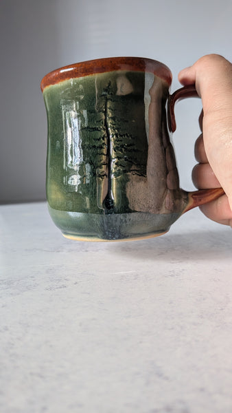 Mug: Carved White Pine