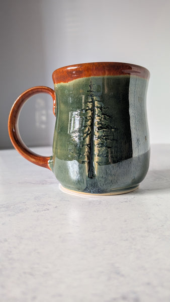 Mug: Carved White Pine