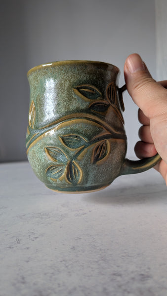 Mug: Morning Dew on a Branch