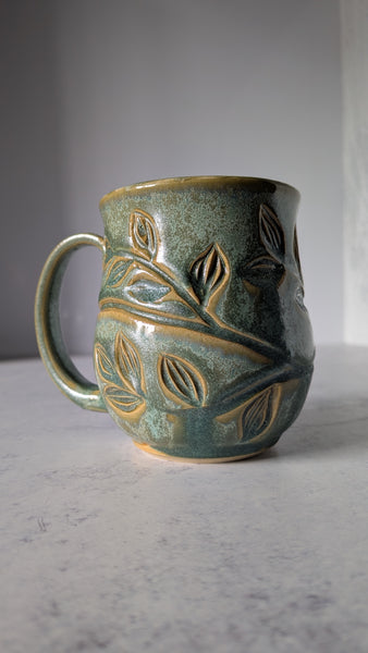Mug: Morning Dew on a Branch