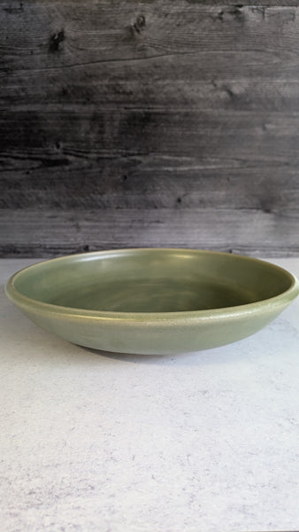 Bowl: Shallow Green Serving