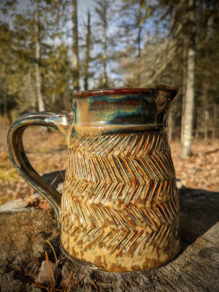Pitcher: Carved Chevrons