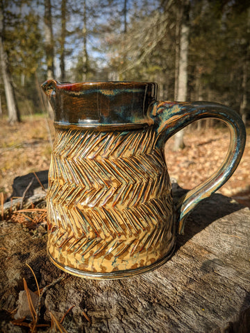 Pitcher: Carved Chevrons
