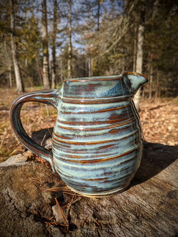 Pitcher: Blue & Brown