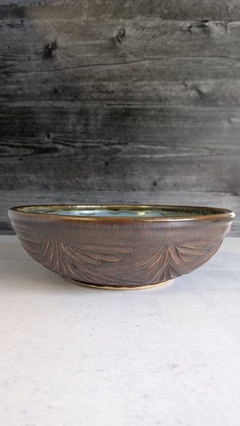 Bowl: Copper Carved Serving