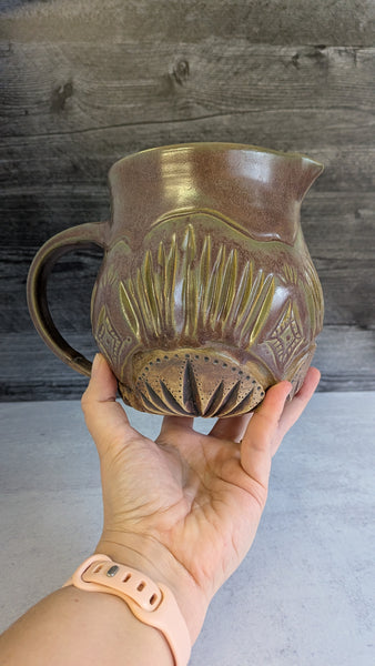 Pitcher: Carved Purple Eggplant