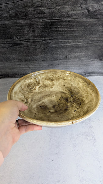 Bowl: Carved Brown Serving