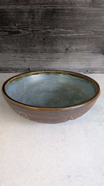 Bowl: Copper Carved Serving
